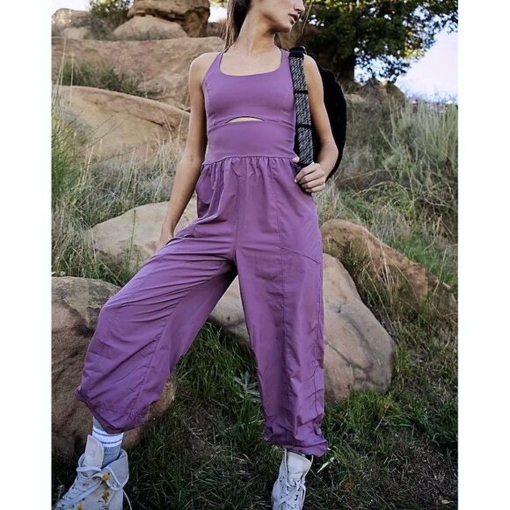 Free People Movement Righteous Onesie Purple Mountain Size L NWT